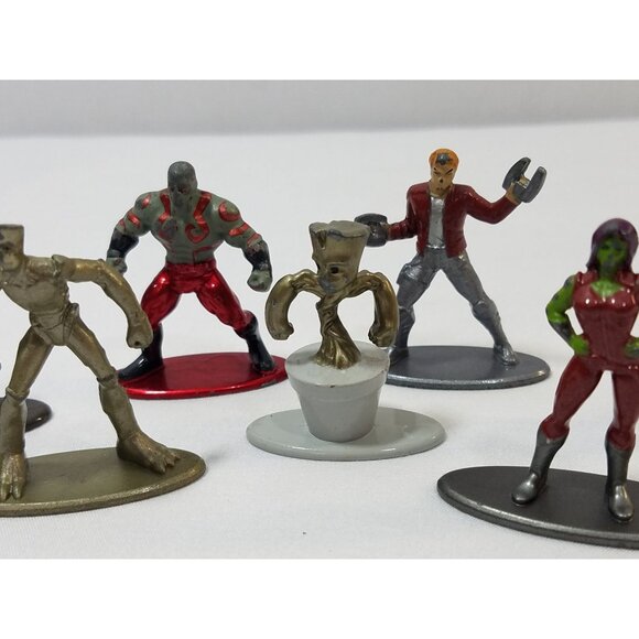 Marvel Nano Metalfigs Guardians of the Galaxy figures lot of 7 Groot Drax Star - Picture 3 of 10